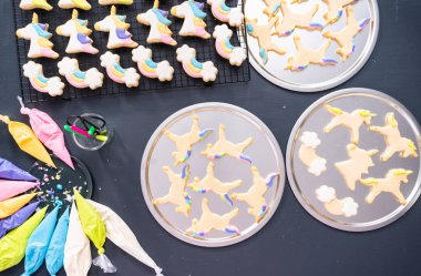 Unicorn şeker kurabiyeleri