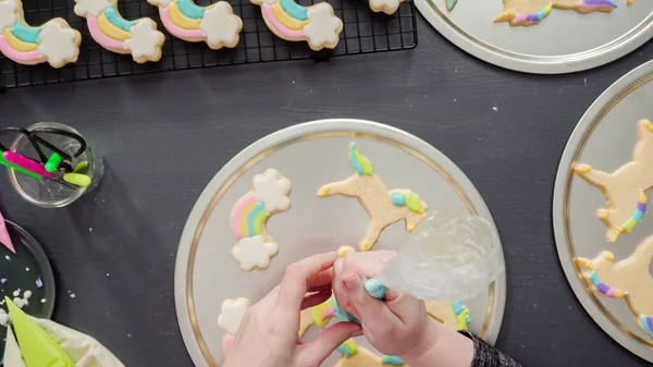 Unicorn sugar cookies — Stock Photo, Image