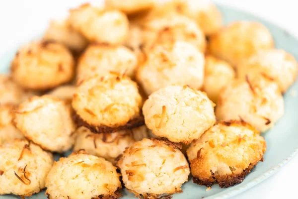 Galletas Coco Caseras Con Copos Coco — Foto de Stock