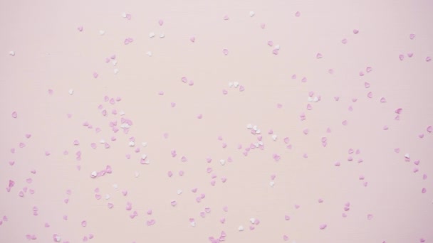 ピンクの背景の上の愛の看板 — ストック動画