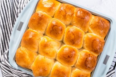 Fırında yeni pişmiş börekler..