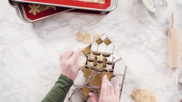 Fazer Biscoitos Gengibre Casa — Vídeo de Stock