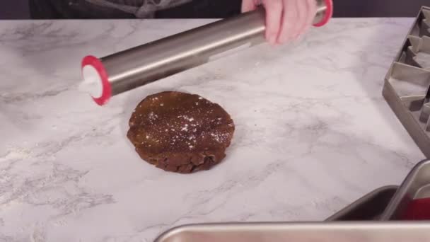 Hacer Galletas Jengibre Casa — Vídeos de Stock