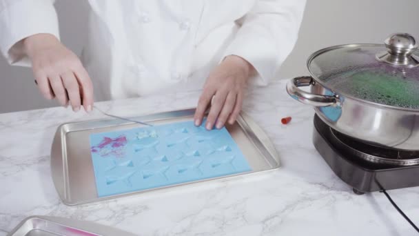 Tarta Vainilla Pasos Para Preparar Tarta Con Hielo — Vídeo de stock