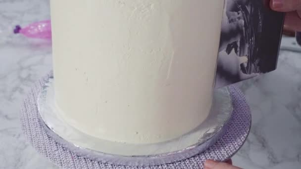 バニララウンドケーキ — ストック動画