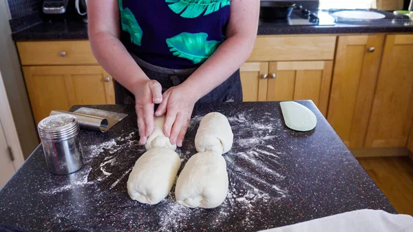 Sauerteig Baguette Brot Wohnküche Backen — Stockfoto
