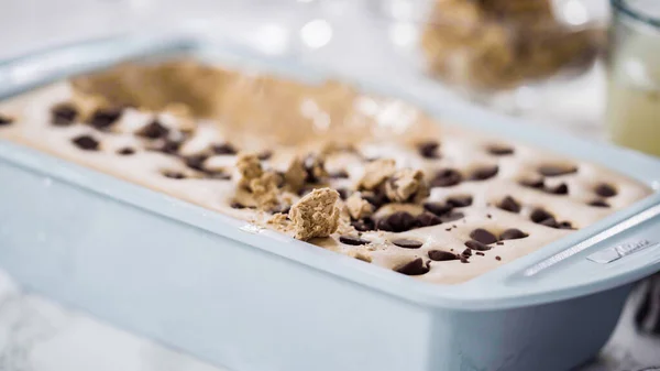 Homemade Chocolate Ice Cream Baking Pan — Stock Photo, Image