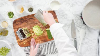 Düz yatıyordu. Adım adım. Kabak yapmak için organik kabak öğütüyorum..