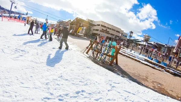 Steamboat Springs Colorado Usa December 2018 Vinterutsikt Över Fjällskidorten — Stockfoto