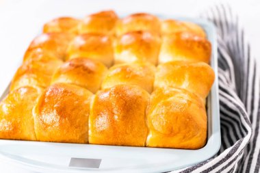 Fırında yeni pişmiş börekler..