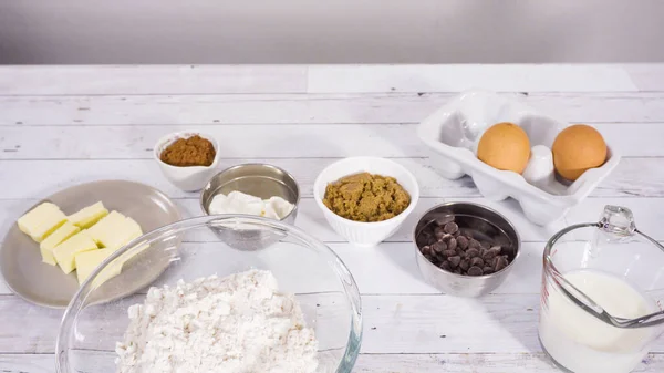 Ingredients Bake Chocolate Raspberry Cupcakes — Stock Photo, Image