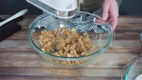 Ingredientes Mistura Para Cookies Vista Perto — Vídeo de Stock