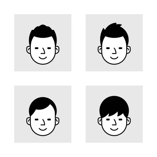 Conjunto de ícones de avatar dos desenhos animados — Vetor de Stock