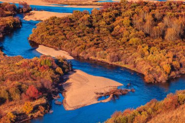 Kuzey Çin'de Güz Ergun sulak, eski kök ri olarak bilinen