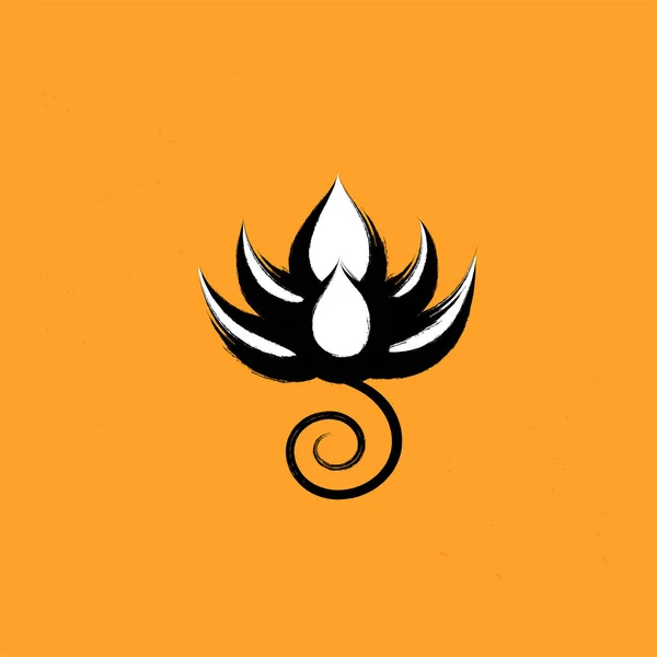 Yoga symbol lotus — Stock vektor