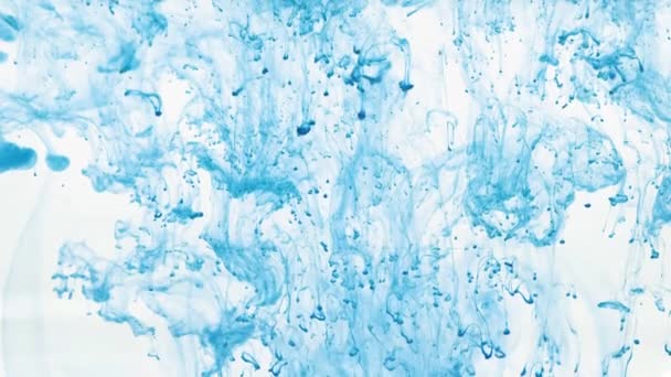 Gekleurde inkt wolk groeit in water — Stockvideo