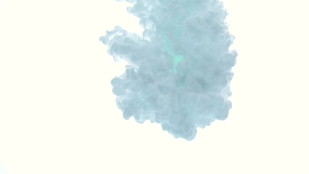 Абстрактный фон зеленой акриловой краски в воде . — стоковое видео