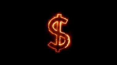 Dolar - saydam alfa animasyon yanan