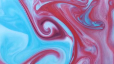 Sıvı karıştırma akrilik boyalar. Makro.