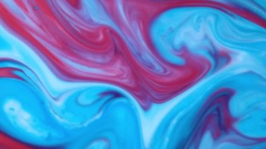 Sıvı karıştırma akrilik boyalar. Makro.