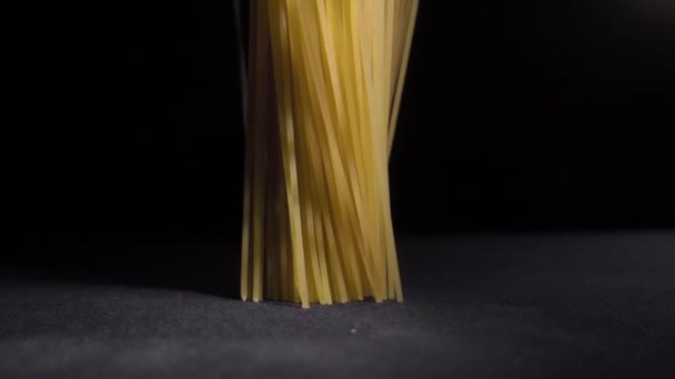Soyut Spagetti Nokta Çizgi Ağır Çekimde Yakından Üstten Görünüm — Stok video