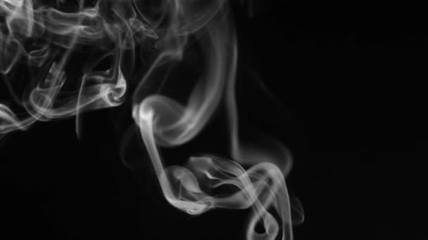 Humo abstracto sobre fondo negro — Vídeos de Stock