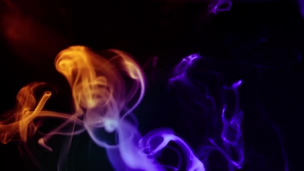 Blue and red artistic smoke abstract wallpaper — Stock Video