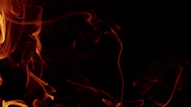 Red smoke on black background. Slow motion — Stock Video