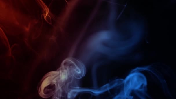 Blue and red artistic smoke abstract wallpaper — Stock Video