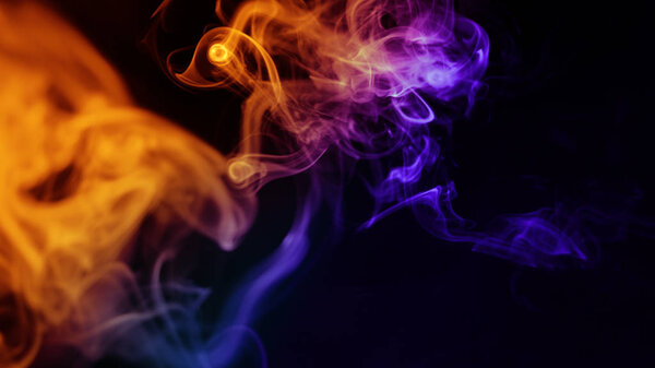 Abstract color smoke. blue and red black background