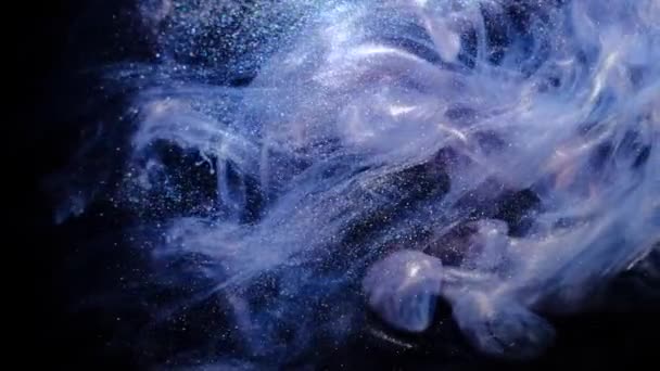 Nuvens Espaciais Nebulosa Textura Fundo da galáxia cósmica Dinâmica de Fluidos feita de tinta — Vídeo de Stock