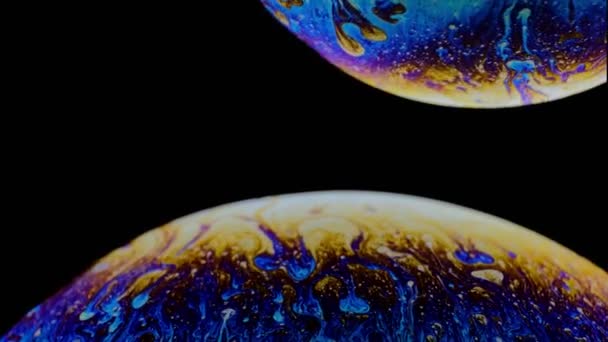 Fermer bulle d'air de surface, Effet de produit chimique, température et eau. Simuler le temps sur terre .