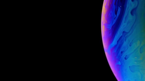 Macro soap bubble made with dish soap. abstract color — Stock Video