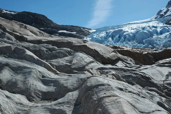 Glaciär, i norra Norge. Svartisen — Stockfoto