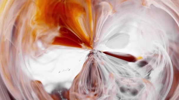 Rotolamento dell'inchiostro. rosso scintillio movimento cerchio fumo . — Video Stock