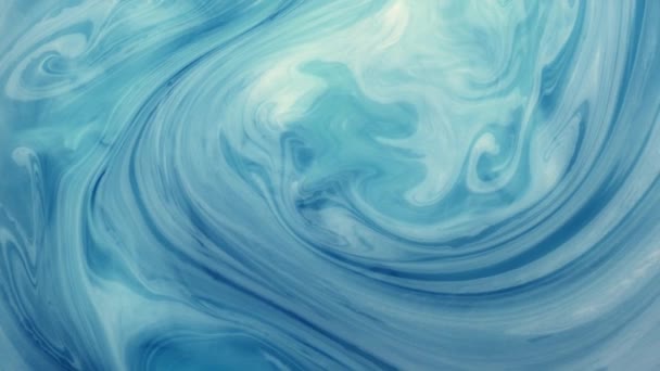 Abstrakte blaue Flüssigmalerei Textur. Filmmaterial ist ein erstaunlicher organischer Hintergrund für visuelle Effekte und Bewegungsgrafik. — Stockvideo