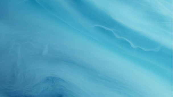 Abstraktní modrá tekutá malířská textura. záběry je úžasné organické pozadí pro vizuální efekty a pohybové grafiky. — Stock video