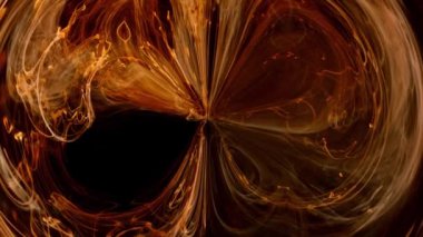 Güzel soyut turuncu ve siyah arkaplan parlak boya baloncukları. Güzellik tasarımı arka planı.