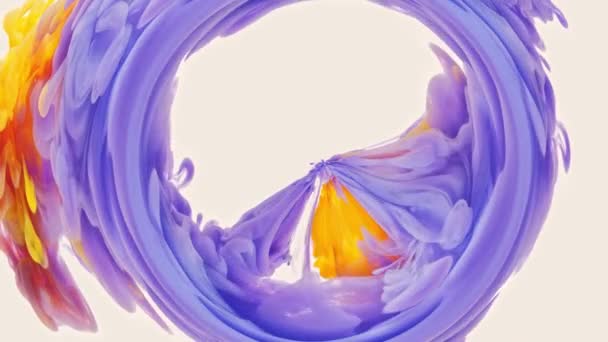 Farbtropfen im Wasser, abstrakte Farbmischung, Farbtropfen auf Wasser — Stockvideo