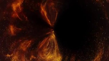 Güzel soyut turuncu ve siyah arkaplan parlak boya baloncukları. Güzellik tasarımı arka planı.