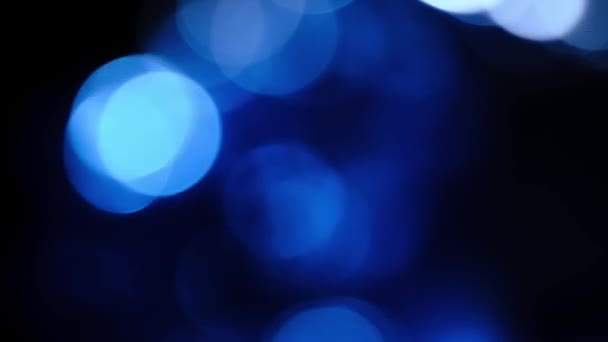 Particelle blu astratte. Contesto Bokeh — Video Stock