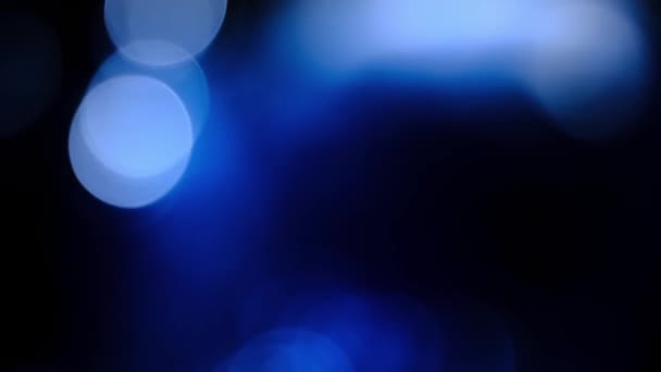Particules bleues. Contexte Bokeh Blur