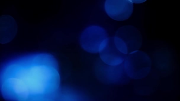 Particelle Blu. Contesto Sfocatura di Bokeh — Video Stock