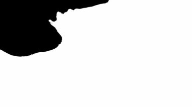 Beyaz arka planda siyah suluboya mürekkep damlaları, boya kanaması hareket grafikleri ve dijital kompozisyon için mükemmel..