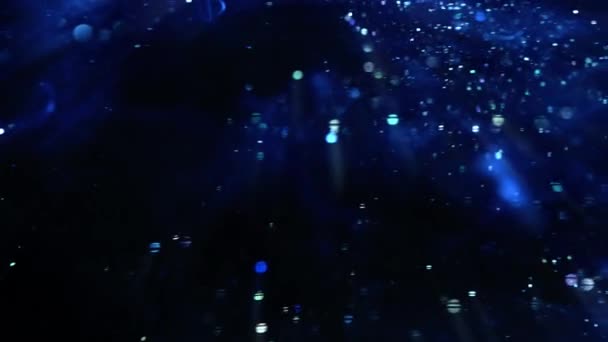 Liquido sott'acqua profondo mare oceano particella astratto sfondo — Video Stock