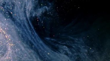 Suyun altındaki sıvı derin okyanus parçacığı soyut arkaplan