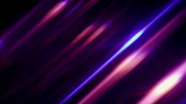 Movimiento de Rayos Rosa y Azul en el Espacio. Reflexión Diamante Fondo de luz abstracta. Colorido juego de luz que pasa a través de Prisma. fondo de pantalla abstracto — Vídeo de stock