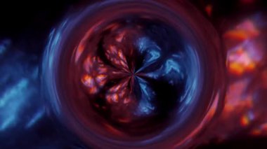 Mavi ve mor neon daireler soyut fütüristik arkaplan