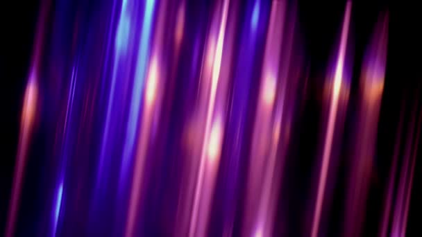 Vertikala glödande linjer rör sig i rymden. Abstrakt fluorescerande bakgrund. Neon bakgrund — Stockvideo