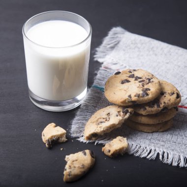 Bir bardak sütlü çikolatalı kurabiye.. 